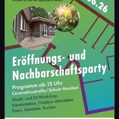 Das Plakat zur Neuer&ouml;ffnung des Holzhauses am 26.06.2026, ab 15:00 Uhr. 